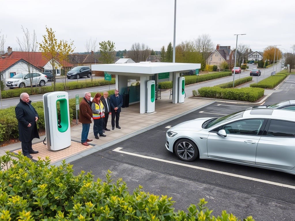 Landschaft mit Solarpanels